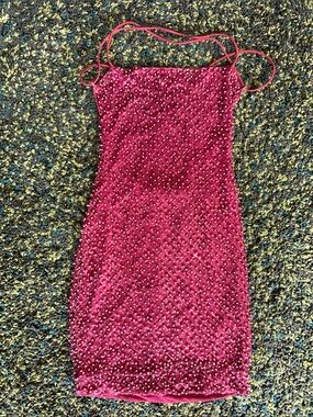Oh Polly Beaded Sparkly Minidress